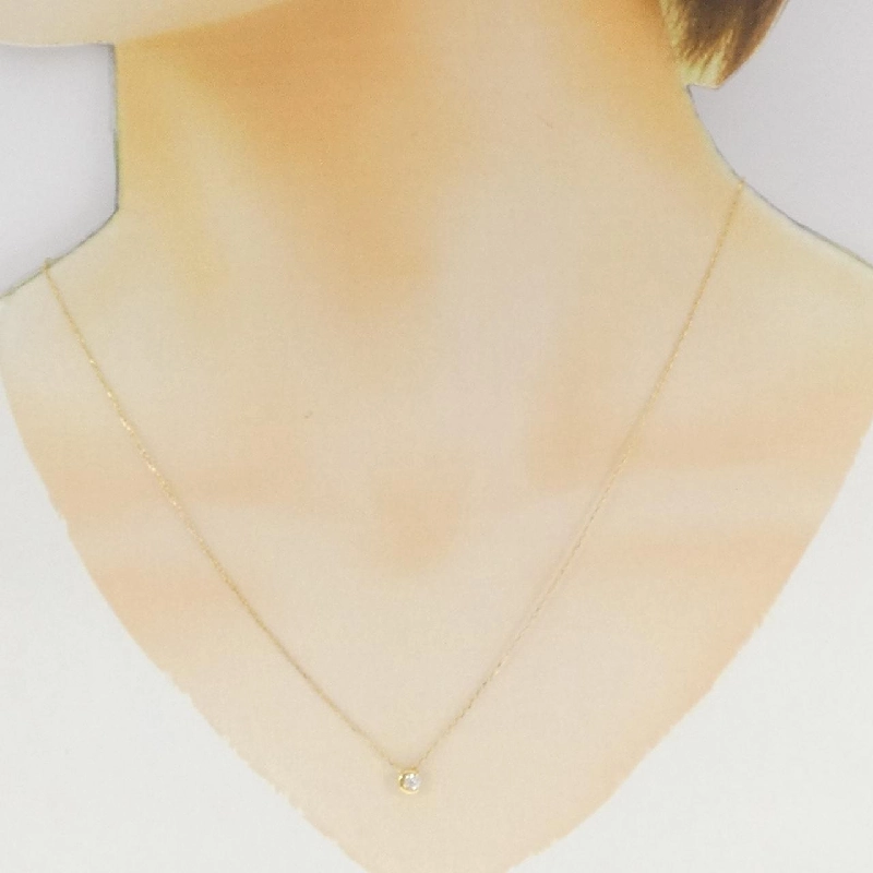 K18YG Dây chuyền kim cương 0.10CT - Hàng hiệu Chính hãng 857843