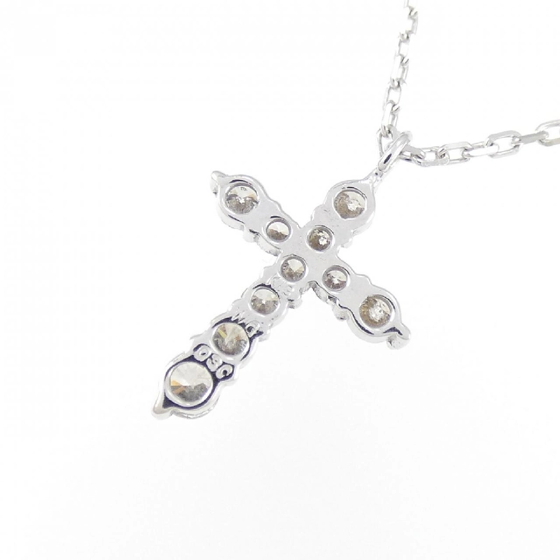 K18WG Dây chuyền kim cương chéo 0.30CT - Hàng hiệu Authentic 863013