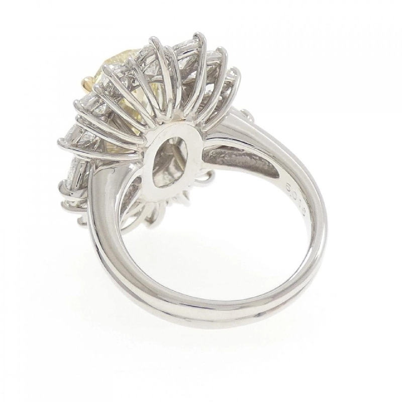 Nhẫn kim cương PT900/K18YG 5.016CT LY SI1 cắt oval - Hàng hiệu Authentic 873644