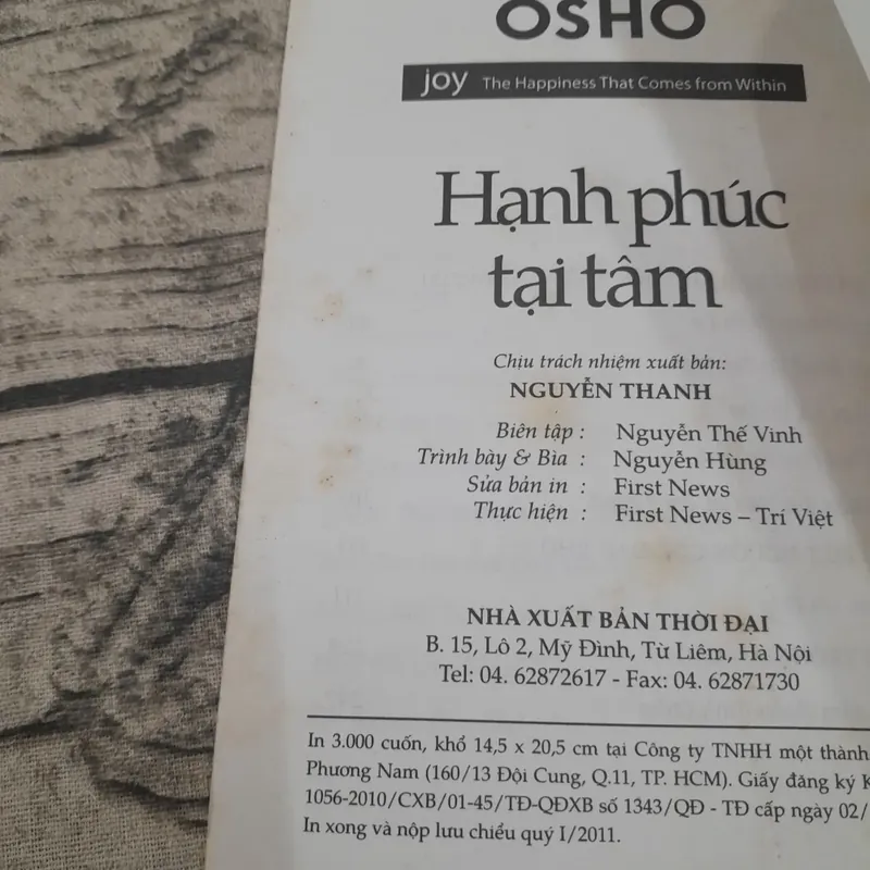 Joy Hạnh Phúc Tại Tâm. OSHO.  595998