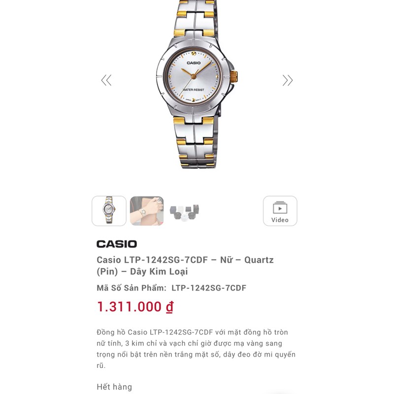 Casio chính hãng nữ giảm giá 79248