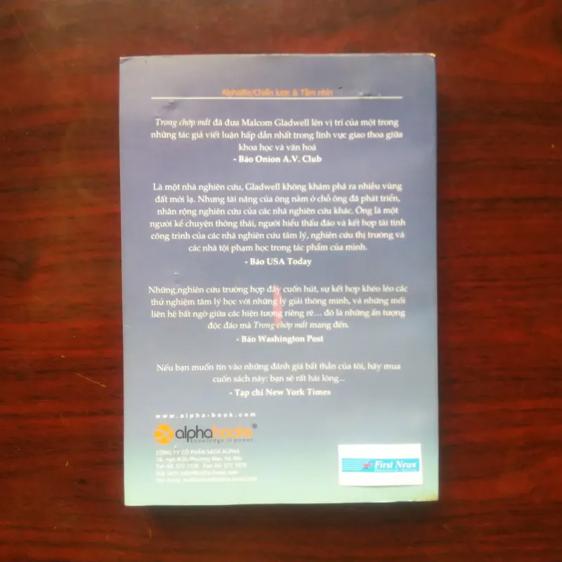 [Sách Kinh Tế] Blink - Trong Chớp Mắt (Malcolm Gladwell) Tác Giả Cuốn - Điểm Bùng Phát 991384