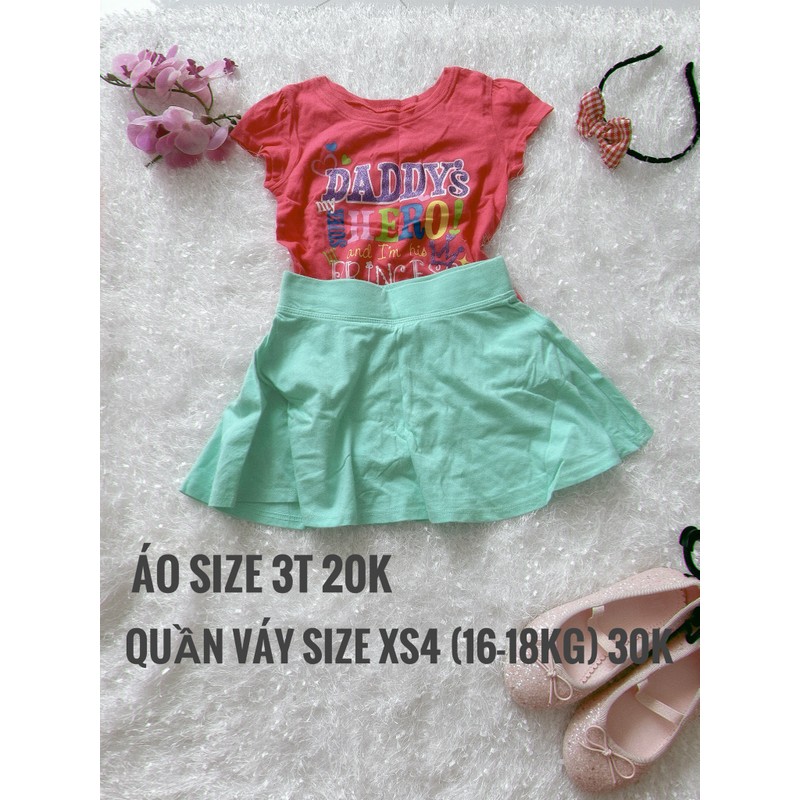 (Chỉ váy) quần váy xanh ngọc cho bé size xs4 137221