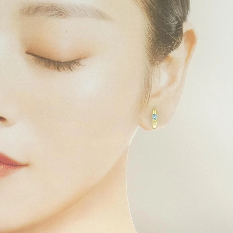 K18YG Blue Topaz Bông tai - Hàng hiệu Chính hãng 868722