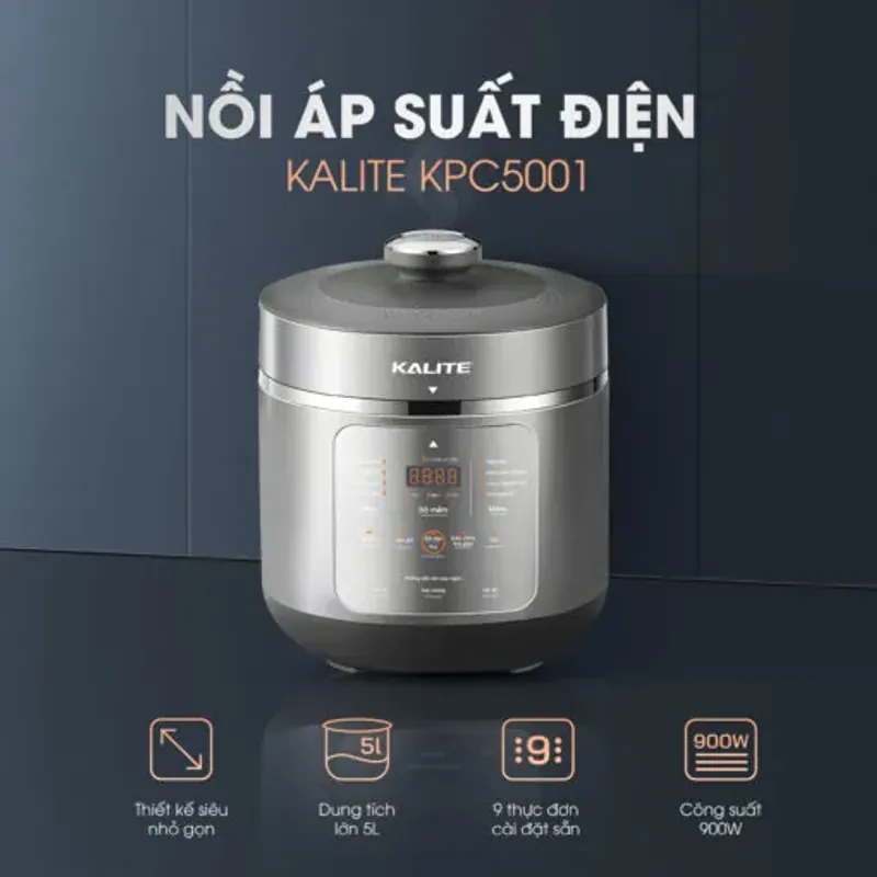 KALITE KPC5001 – Nồi áp suất đa năng – Nấu canh, hầm thịt, nấu súp cực tiện lợi 696315
