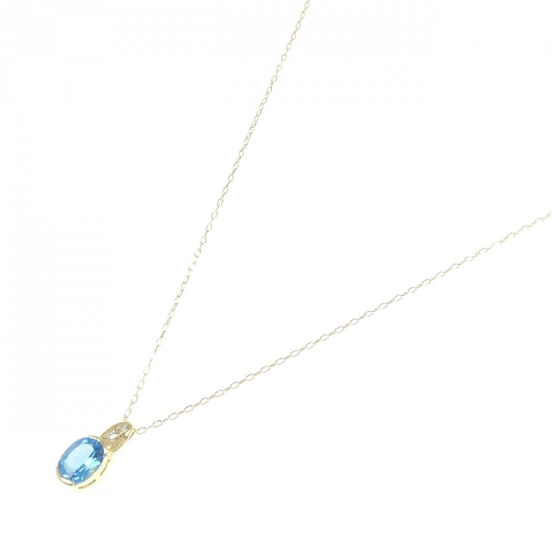 K18YG Blue Topaz Necklace - Hàng hiệu Authentic 863061