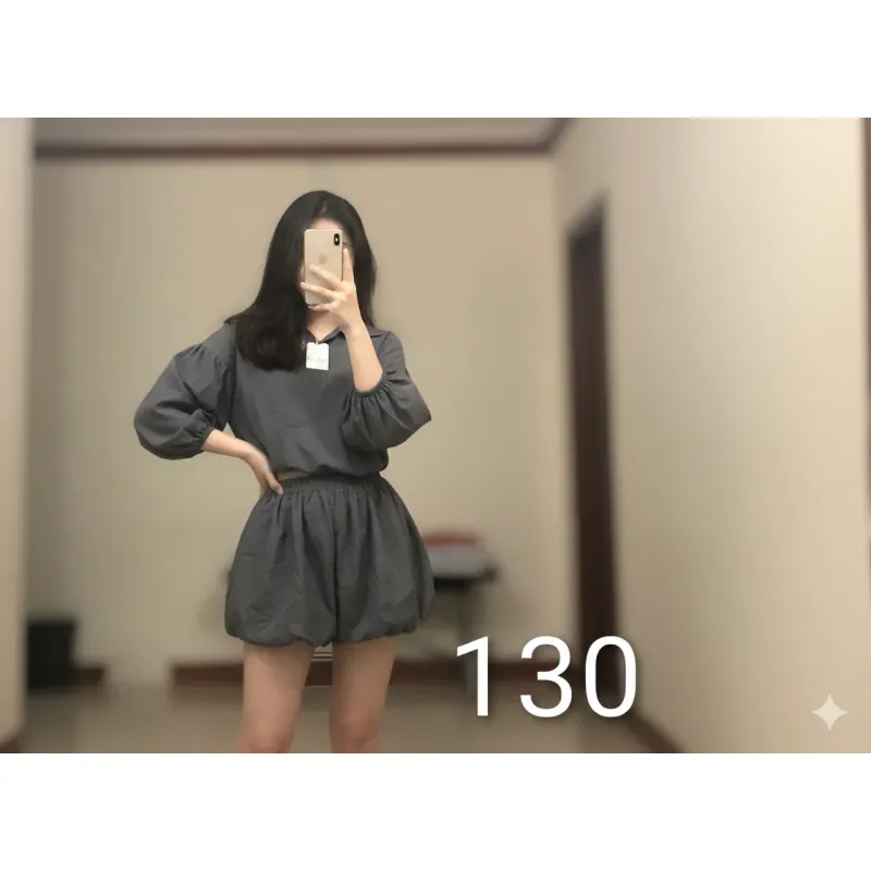 Set áo váy bí ngắn size S M mặc Tết cực xinh 748194