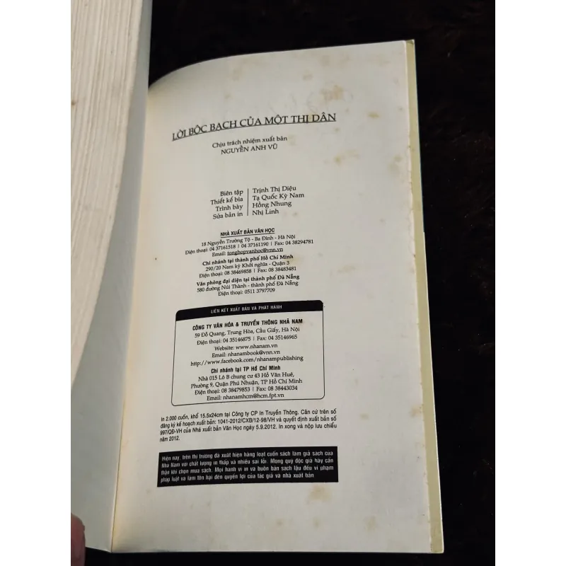 Lời bộc bạch của một thị dân 991087