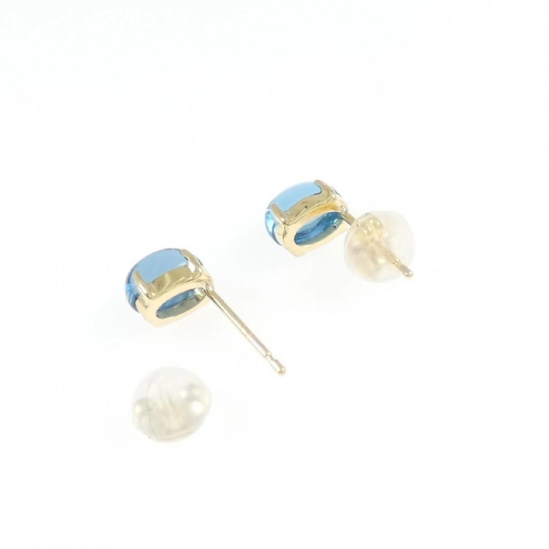 K18YG Blue Topaz Earrings - Hàng hiệu Authentic 869918