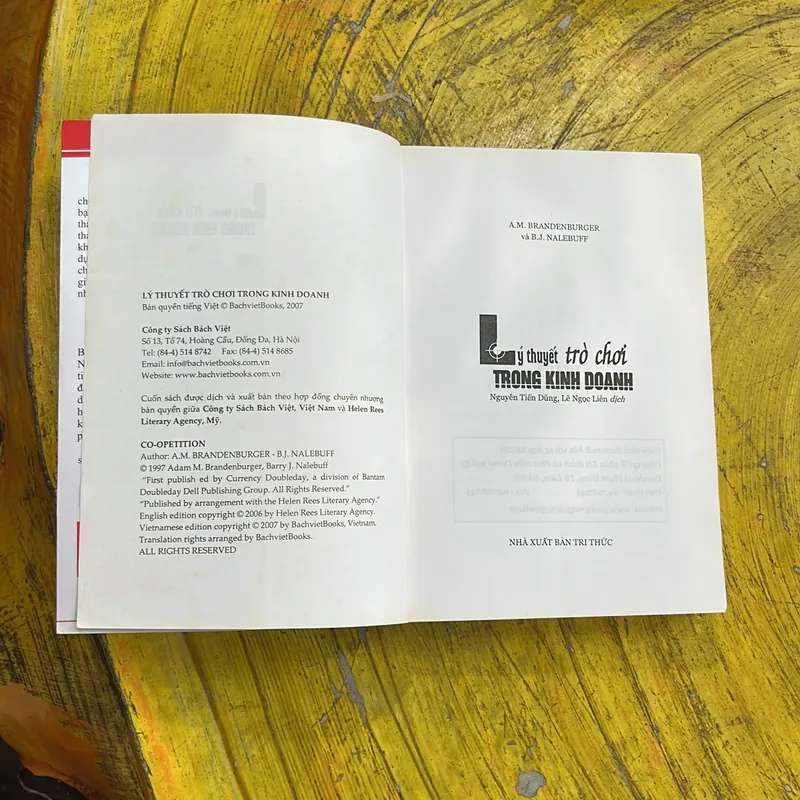 LÝ THUYẾT TRÒ CHƠI TRONG KINH DOANH- ADAM M.BRANDENBURGER &BARRY J.NALEBUFF 673745