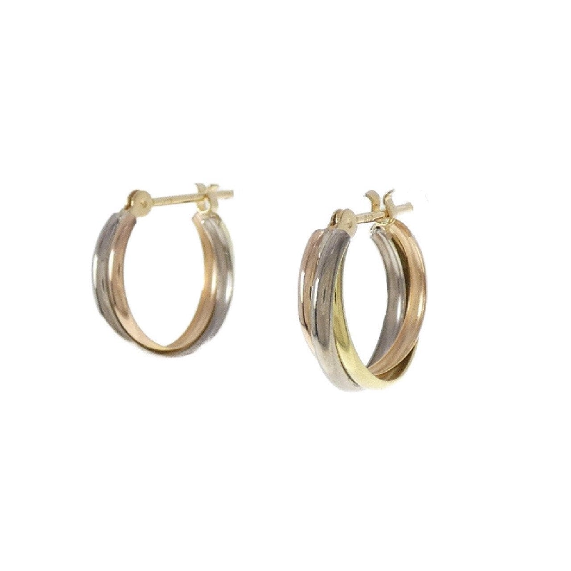 Khuyên tai hoop ba màu K18 - Hàng hiệu Authentic 870543