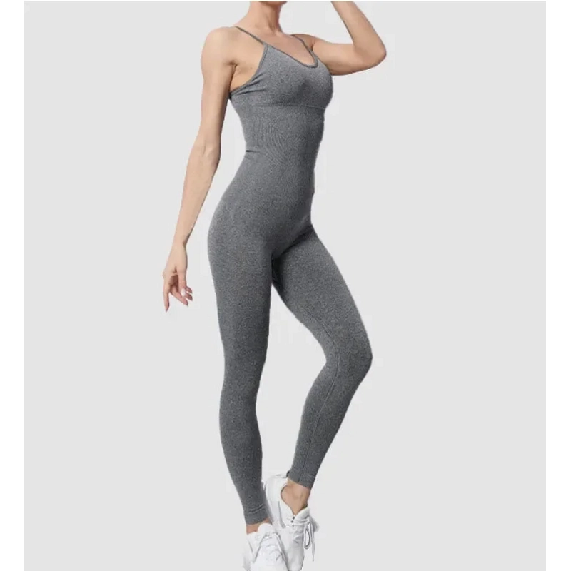 Jumpsuit đồ thể thao, tập Yoga, tập Gym, thoáng khí (Size M) - Màu Khaki 333947