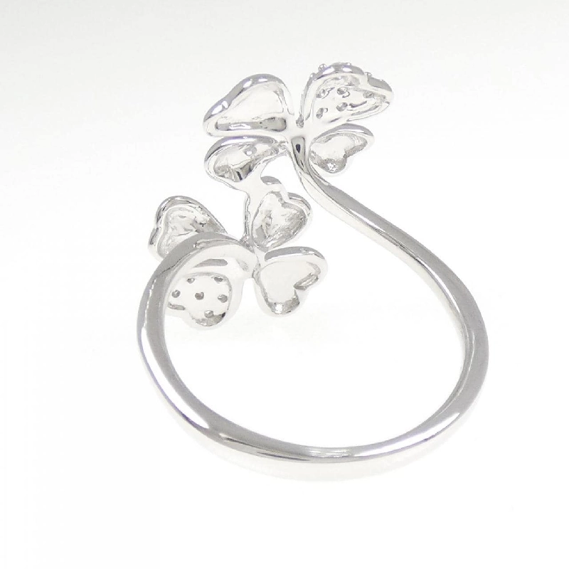 Nhẫn kim cương K14WG cỏ ba lá 667806