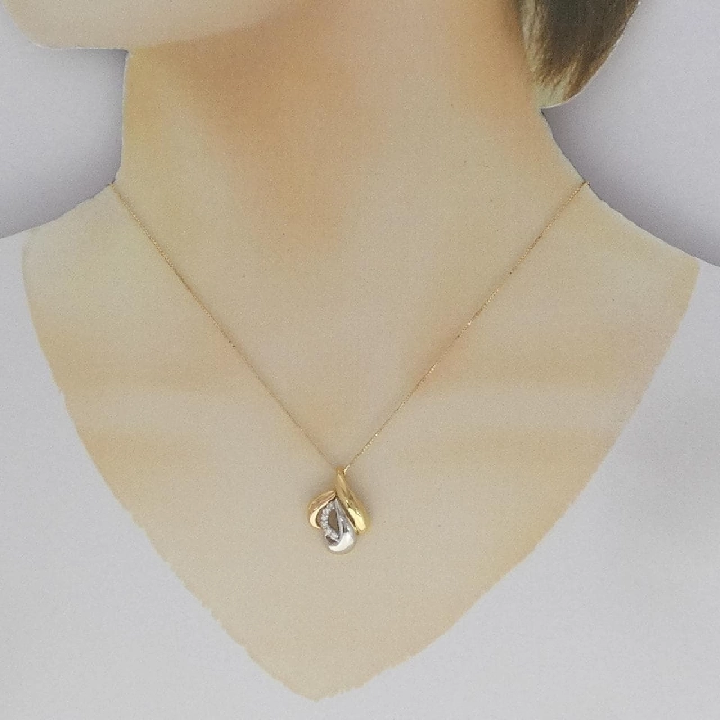 K18YG/PT900/K18PG Dây chuyền kim cương 0.10CT - Hàng hiệu Chính hãng 860715