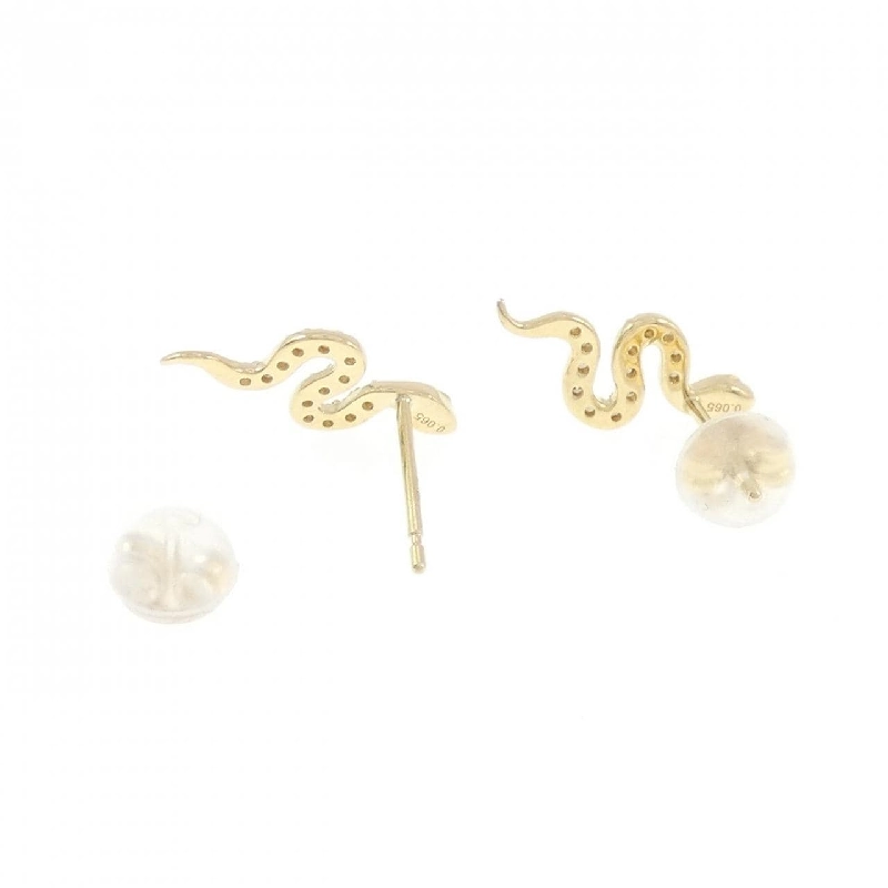 K18YG Bông tai rắn kim cương 0.13CT - Hàng hiệu Chính hãng 869612