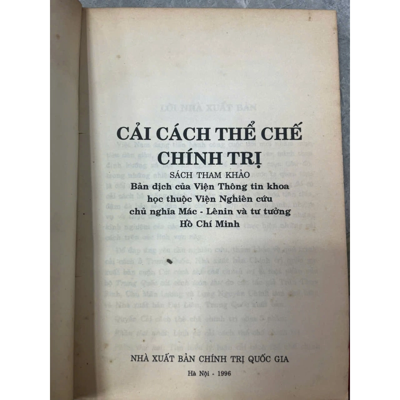 CẢI CÁCH THỂ CHẾ CHÍNH TRỊ 530324