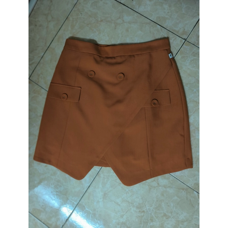 chân váy lót quần đồng chất màu cam tươi, màu chuẩn ảnh cuối 529657