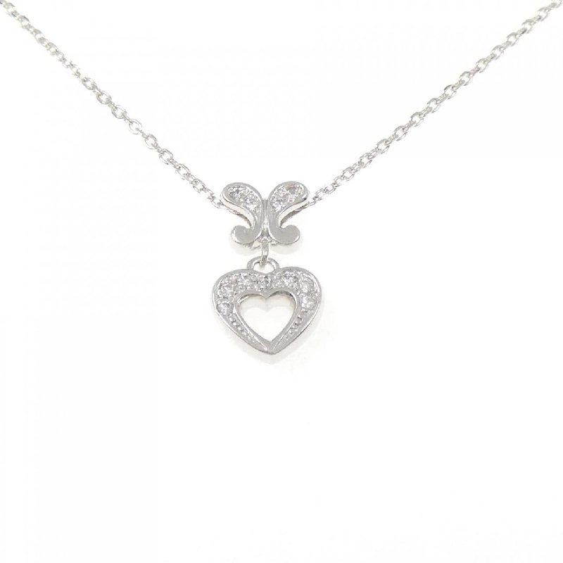 K18WG Dây chuyền kim cương hình trái tim 0.11CT - Hàng hiệu Chính hãng 848222