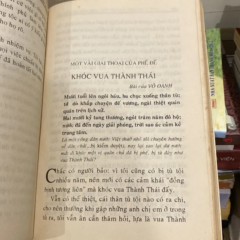 CHUYỆN BA VUA DỤC ĐỨC, THÀNH THÁI, DUY TÂN (XB 1995) 732974