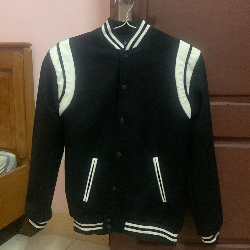 áo khoác bomber dạ ép size S màu đen  370487