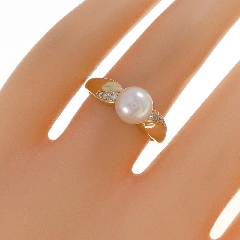 Nhẫn ngọc trai Akoya K18YG 6.9mm - Hàng hiệu Authentic 851304