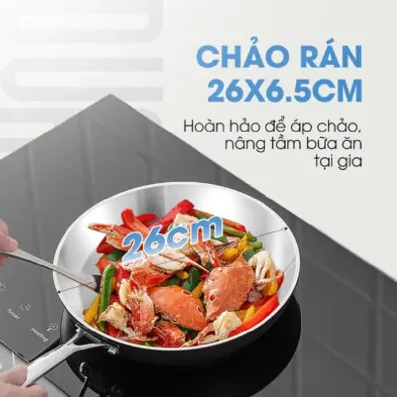 Kalite Dual Lux – Bộ 2 chảo inox cao cấp cho gian bếp hiện đại 734546