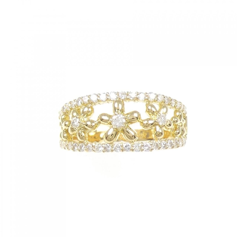 Nhẫn kim cương hoa K18YG 0.45CT 666819