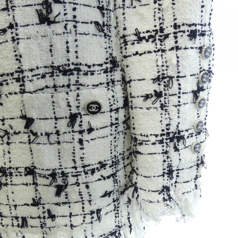 Áo khoác không cổ CHANEL 635876