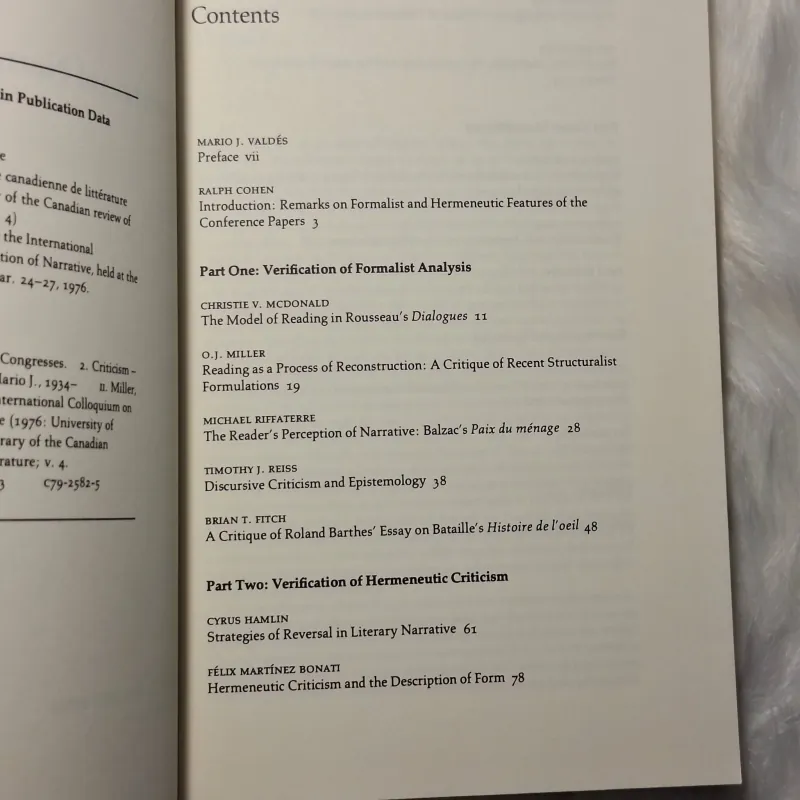 Mario Valdes & Owen J. Miller - Interpretation of Narrative 782814