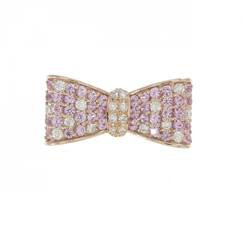 Nhẫn Sapphire K18PG Ruy Băng 0.47CT 667494