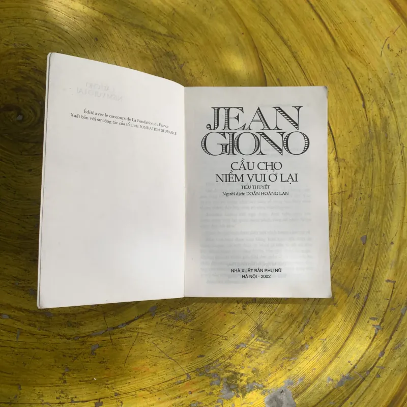 CẦU CHO NIỀM VUI Ở LẠI - JEAN GIONO 937239