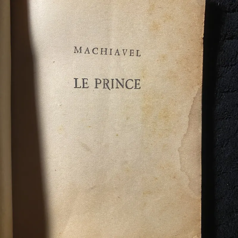 [sách xưa] Quân Vương, của tác giả Niccolò Machiavelli.  1037861