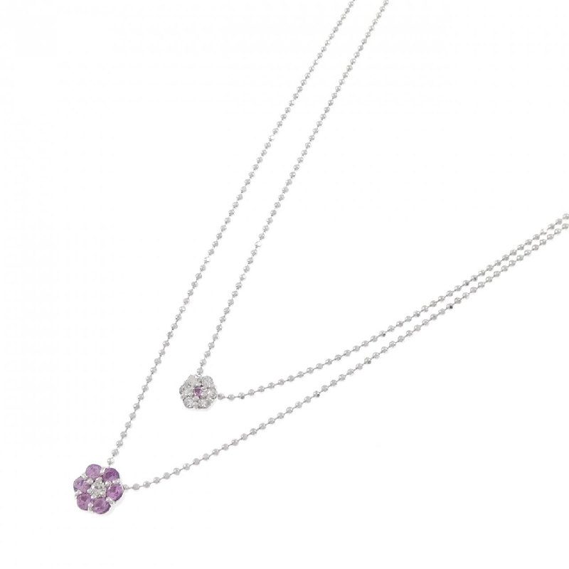 K18WG Hoa Sapphire Dây Chuyền 024CT - Hàng hiệu Chính hãng 860870