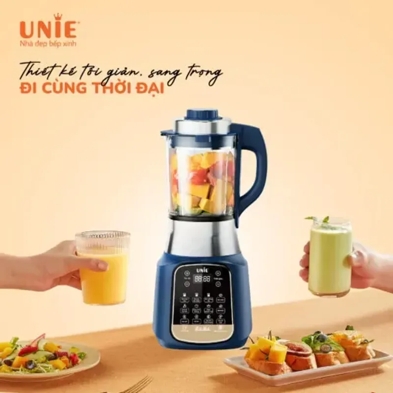 Máy làm sữa hạt UNIE VX dung tích 1.75L, 14 chức năng nấu, chống trào tối đa 574429