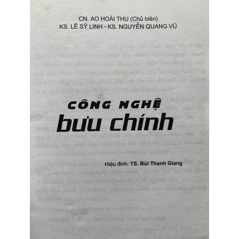 CÔNG NGHỆ BƯU CHÍNH(Chuyển phát nhanh) 534063