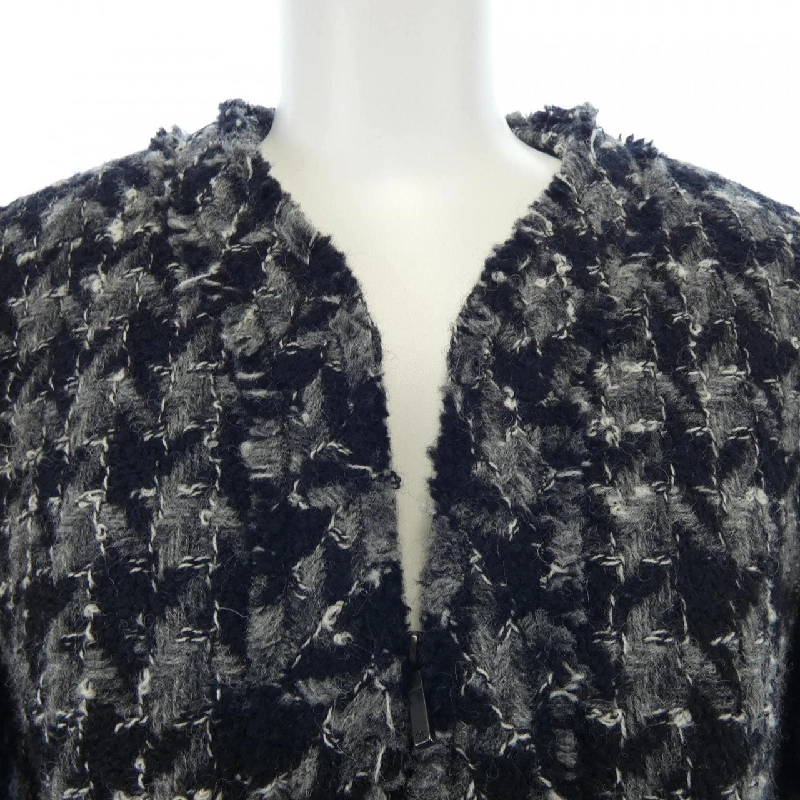 【Mã giảm giá】Áo khoác không cổ CHANEL 635963