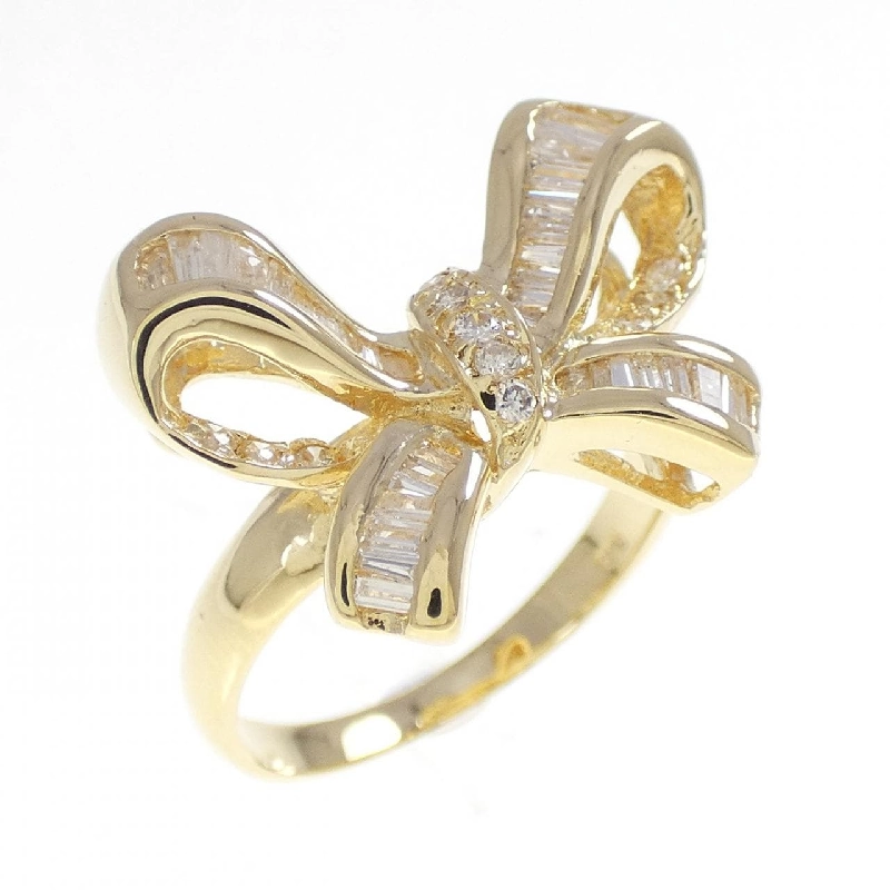 Nhẫn kim cương K18YG hình ruy băng 0.50CT - Hàng hiệu chính hãng 853911