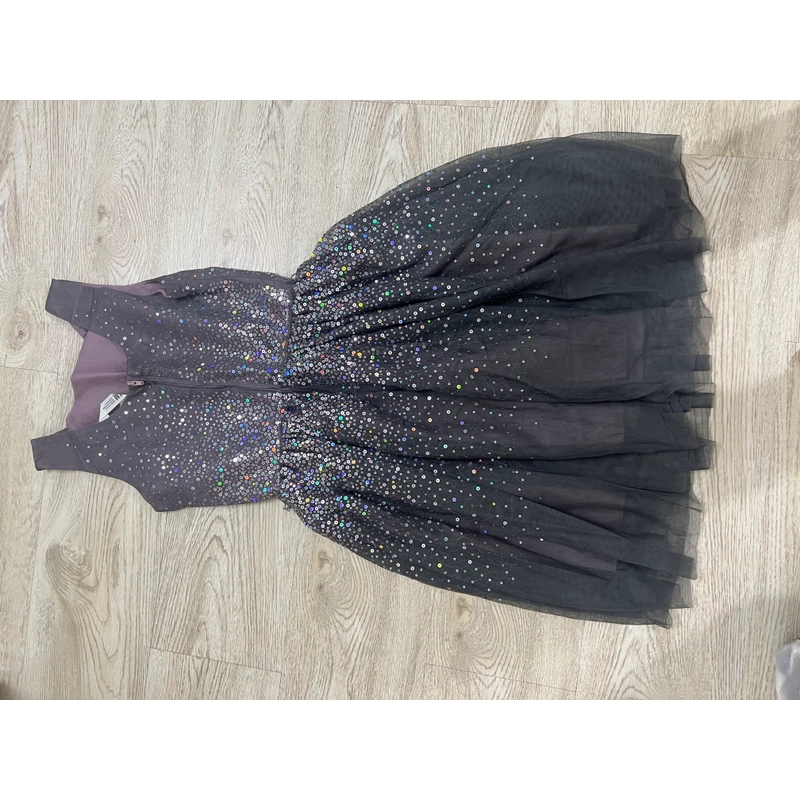 Đầm dự tiệc cho bé gái tầm 10-12 tuổi , Thương Hiệu H&M , Hàng chính Hãng   màu tím đen 529163