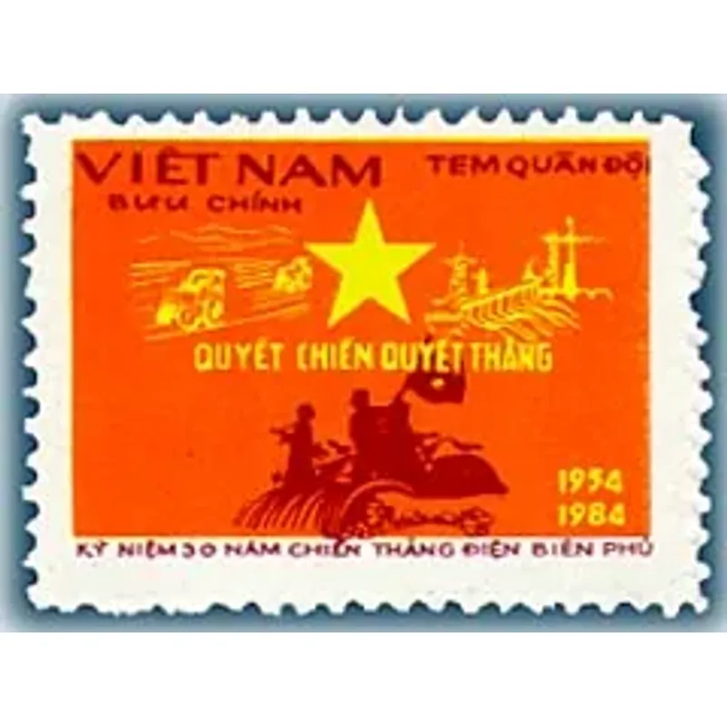 Kỷ niệm 30 năm chiến thắng Điện Biên Phủ - Tem quân đội 714565