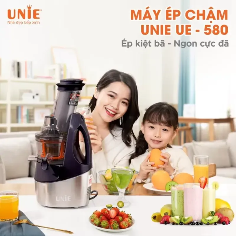 Máy ép chậm UNIE UE-580 – Ống ép kết hợp lưỡi dao, tiện lợi vượt trội 573926