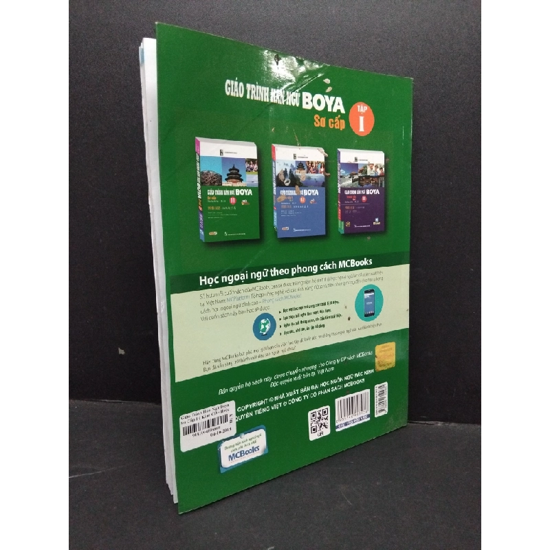 Giáo trình Hán ngữ BOYA sơ cấp tập 1 mới 60% ố ẩm dính trang 2018 HCM1710 Lý Hiểu Kỳ HỌC NGOẠI NGỮ 340137