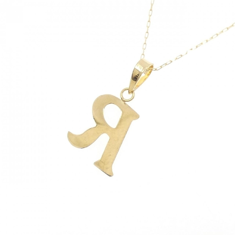 K18YG Chữ cái R Dây chuyền - Hàng hiệu Chính hãng 863328