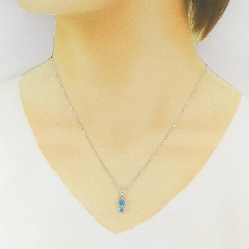 K14WG Blue Topaz Necklace - Hàng hiệu Authentic 862303