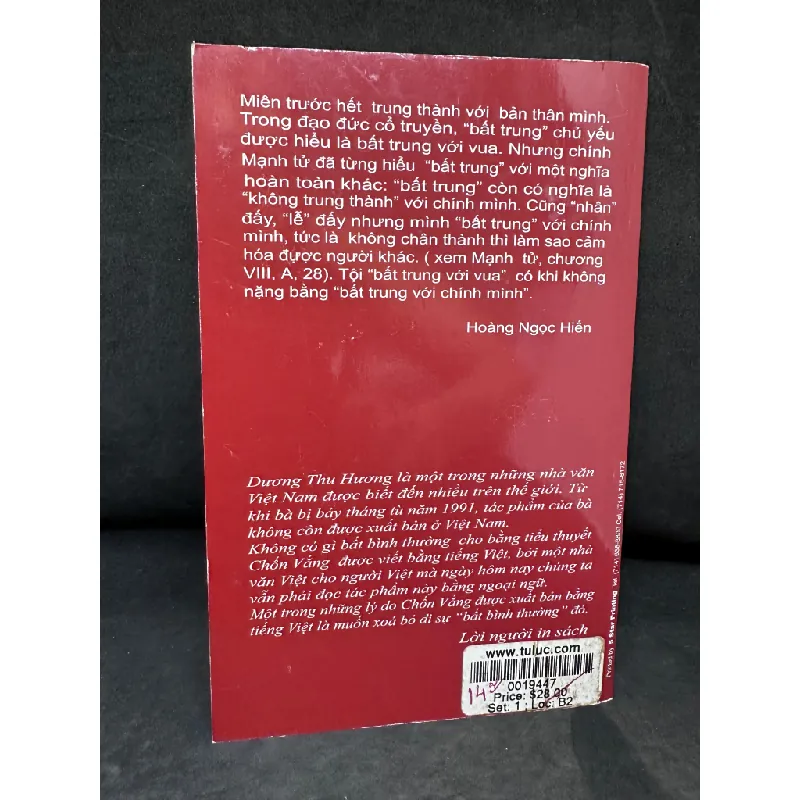 [Phiên Chợ Sách Cũ] Chốn Vắng - Dương Thu Hương 2204 435291
