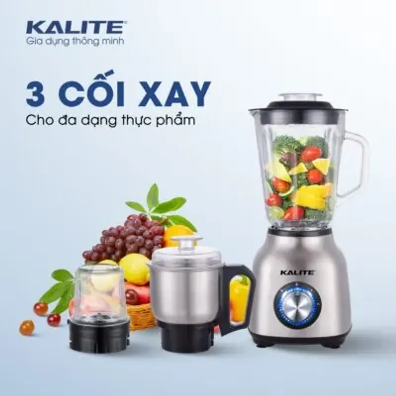 Máy xay sinh tố KALITE KLB650 3 cối xay công suất 500W 780588