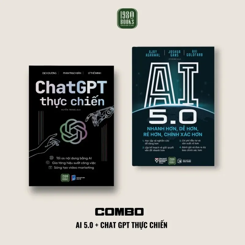Combo Sách - Chat GPT Thực Chiến + AI 5.0 - Trí Tuệ Nhân Tạo 562835