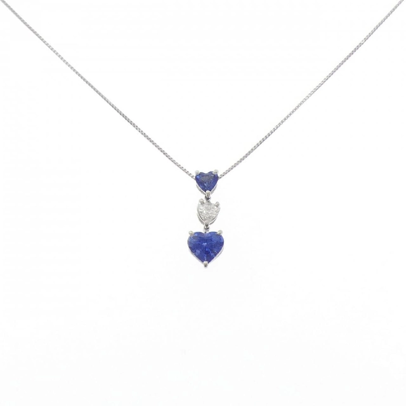 Dây chuyền sapphire hình trái tim PT900/PT850 1.17CT - Hàng hiệu chính hãng 858986