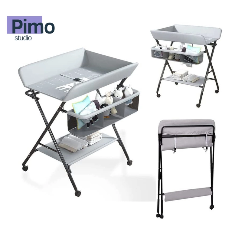 Bàn Thay Tã Di Động Chăm Sóc Em Bé Có Thể Gập Lại Pimo Studi 358234