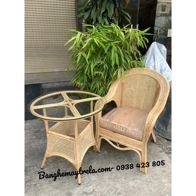 Ghế mây lưng mắt cáo 557102