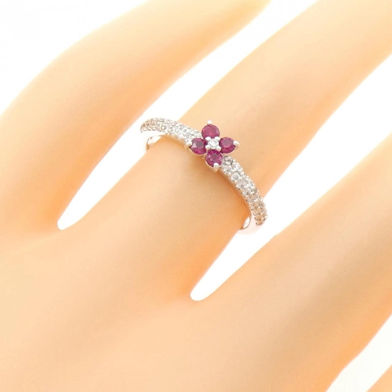 Nhẫn Ruby Hoa Ponte Vecchio 0.18CT - Hàng hiệu Chính hãng 840022